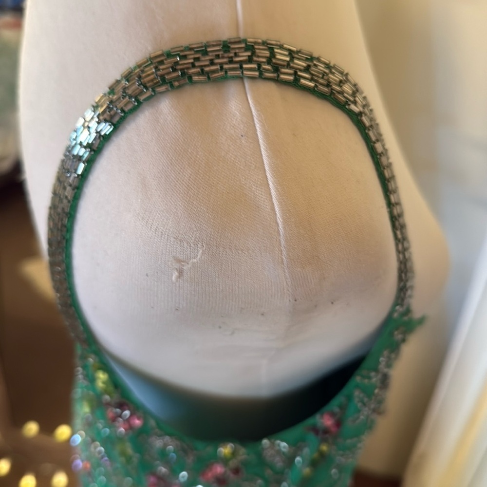 MAC DUGGAL
Hand Beaded Floral Gown with Beaded Spaghetti Straps - Picture 12 of 17